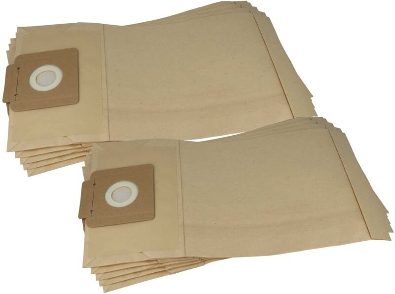 10x Staubbeutel kompatibel mit Würth tss 12, tss 12 eco, TSS12 Compact Staubsauger - 42cm x 22cm braun - Vhbw