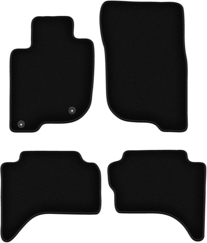 BASIC schwarze Veloursmatten für: Mitsubishi L200 V Offroad (2015-)