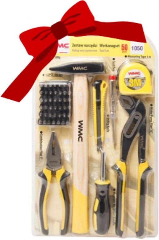Geschenkidee - WMC WERKZEUGSATZ 50 TEILIG SCHRAUBENDREHER BITS ZANGEN