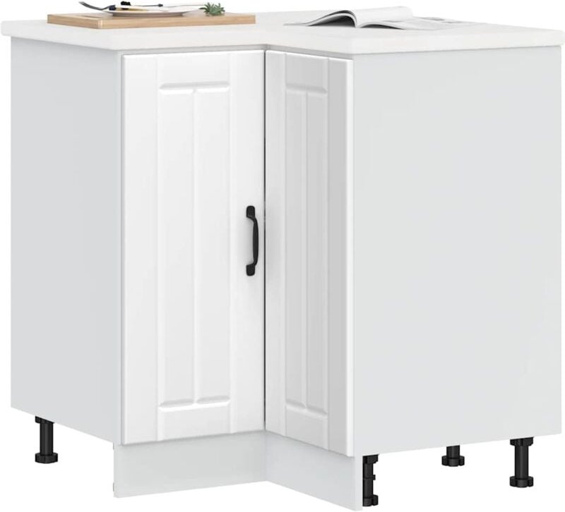 Küchen-Eckunterschrank Lucca Weiß Holzwerkstoff - Vidaxl