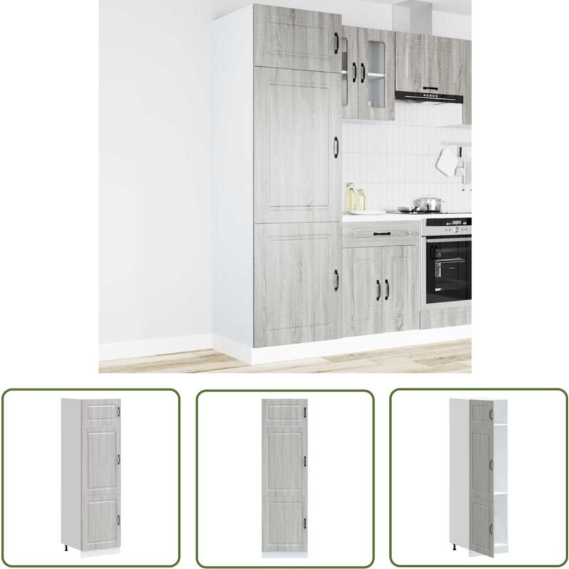 The Living Store - vidaXL Küchenschrank Kalmar Grau Sonoma Holzwerkstoff