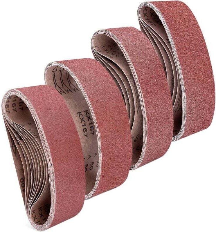 25 x Schleifpapier, Bandschleifer, mechanischer oder elektrischer Schleifer, Schleifblätter mit Körnung P40/60/80/100 – ...