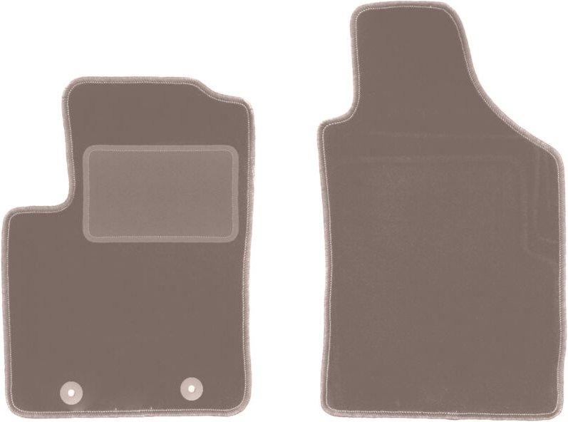 Beige Vordermatten für: Fiat 500 Cabrio, Fließheck (2007-2013)