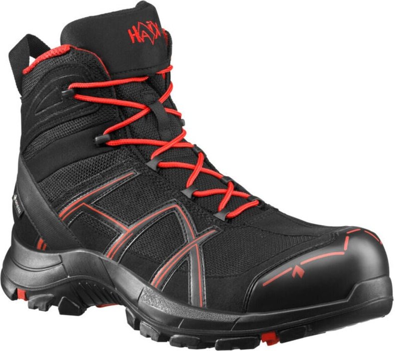 HAIX Stiefel BLACK EAGLE 40.1, MID, S3, schwarz-rot, Gr. 10 (45)