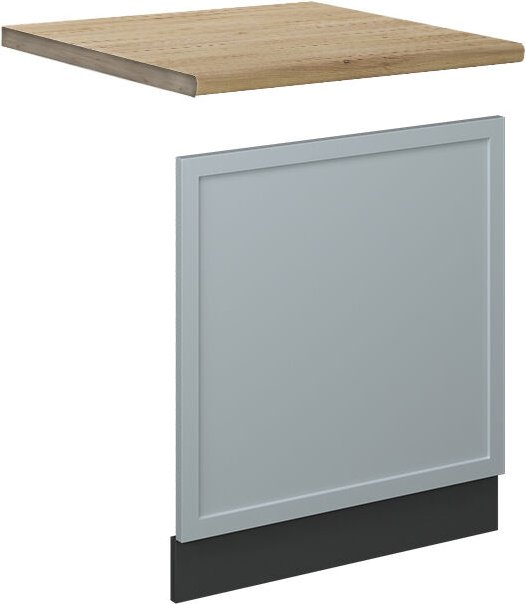 Vicco - Frontblende Fame-Line, Hellblau-grau, 60 cm , ap Eiche