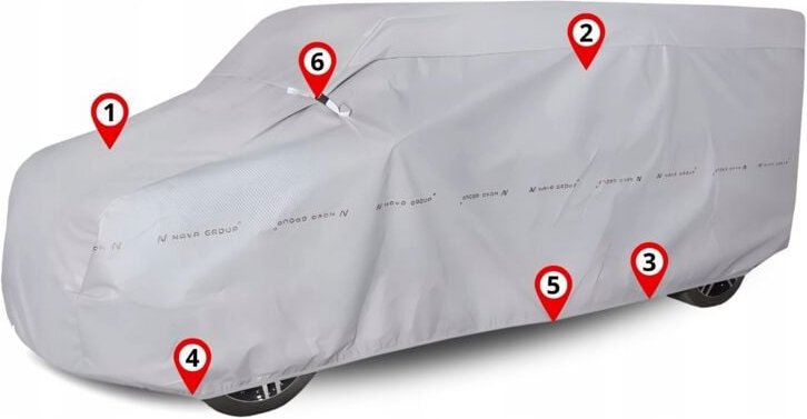 Hagelschutzplane 14mm VAN XL 510-540cm Hagelschutz Hagelschutzplane