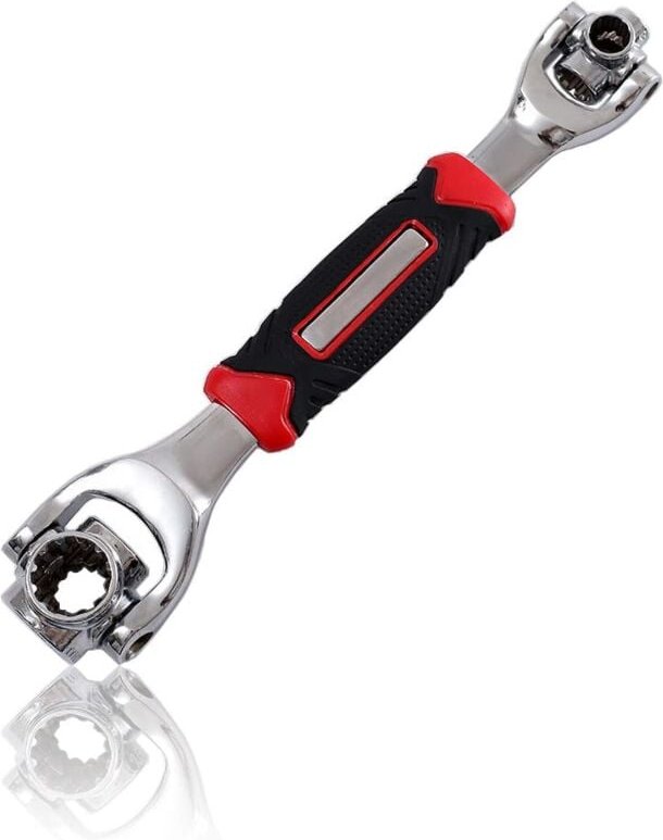 Aougo - 48-in-1-Universalschlüssel, isolierter Ratschen-Ringschlüssel, Multifunktionsschlüssel, 360-Grad-Drehung, Tiger-...