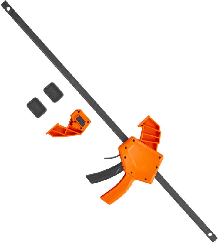 Mophorn Stangenklemmen, 2er-Pack 24", Einhand-Klemmen, Holzbearbeitungsklemmen, 300 lbs Cap., Kunststoff und Kohlenstoff...