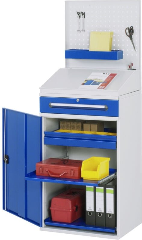 Rau Beistellschrank-Stehpult - Modell 04 BxTxH 650x520x1110/1220/1770mm