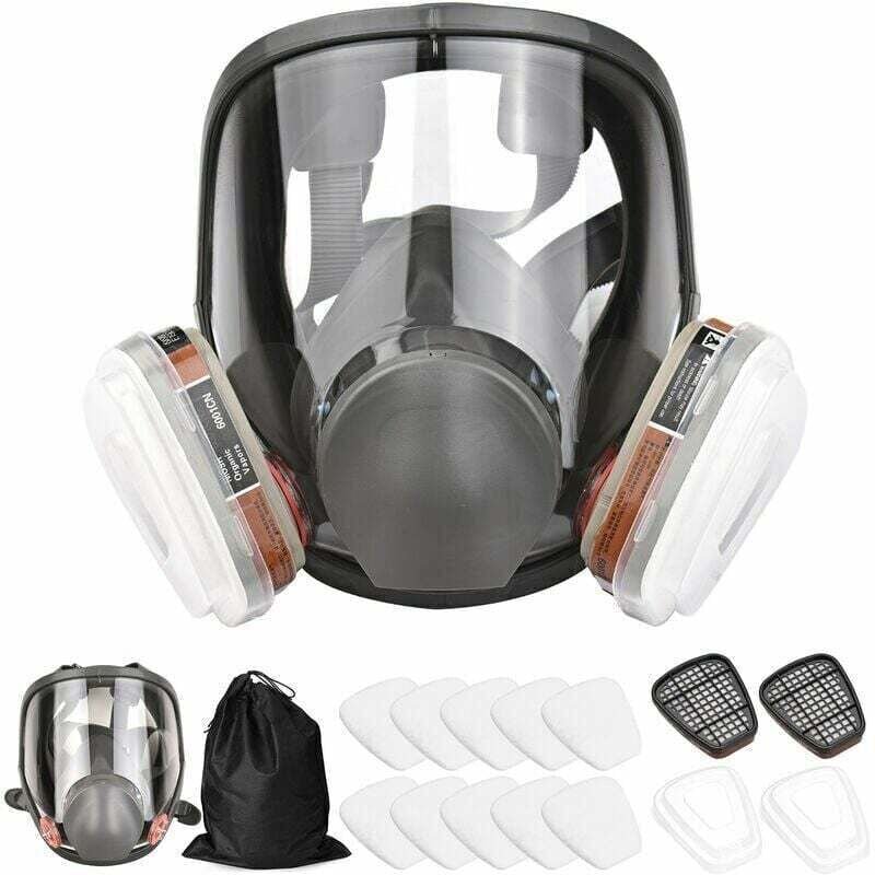 16 in 1 Vollgesichtsmaske Silikon Vollgesichtsmaske Vollgesichtsmaske + Filterbox Baumwollfilter 7-teiliges Set