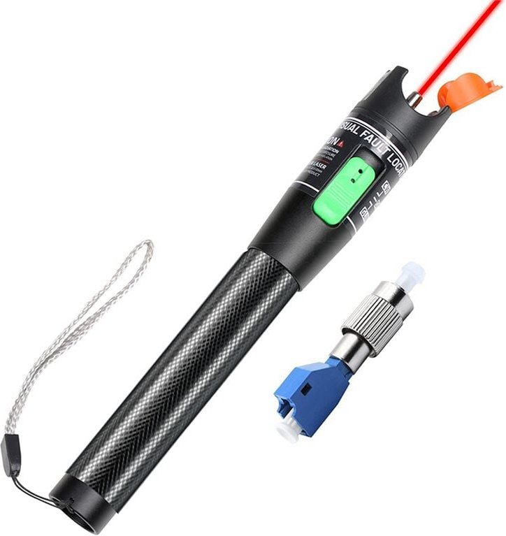 Thumbnail - Visueller Fehlerorter, 30-MW-Glasfaserkabeltester mit FC-Stecker auf LC-Buchsenadapter, 30 Km Rotlichtquellenmesser