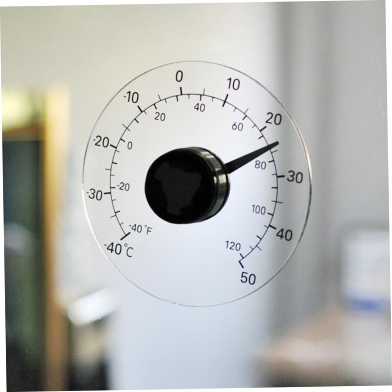 Fensterthermometer Aussen, Fensterthermometer zum Aufkleben, Wasserdichtes Gewächshausthermometer, Batterieloses Wandthe...