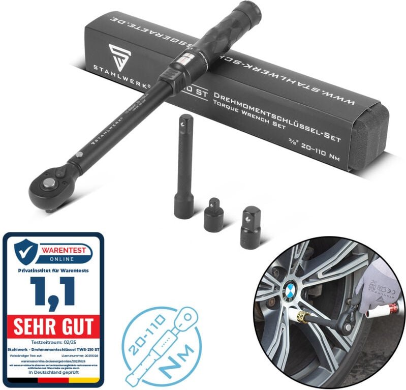 STAHLWERK Drehmomentschlüssel TWS-110 ST 72 Zähne 20-110 Nm 3/8“ Umschaltknarre