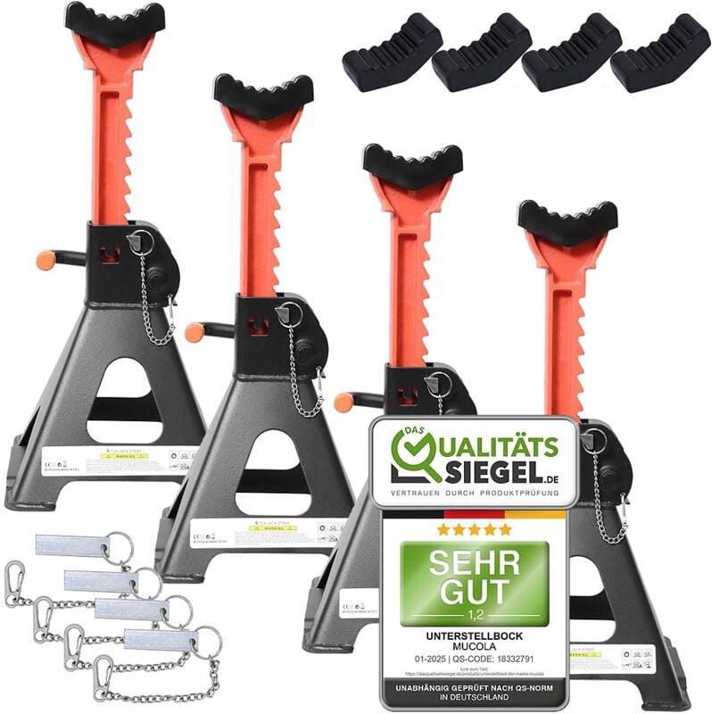 Mucola - Unterstellbock 3 oder 6 t pkw Wagenheber höhenverstellbar kfz Stützböcke