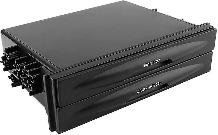 Auto Auto Single Din Radio Pocket, Universal Cd Radio Pocket Drink Cup Holder Box Schwarz