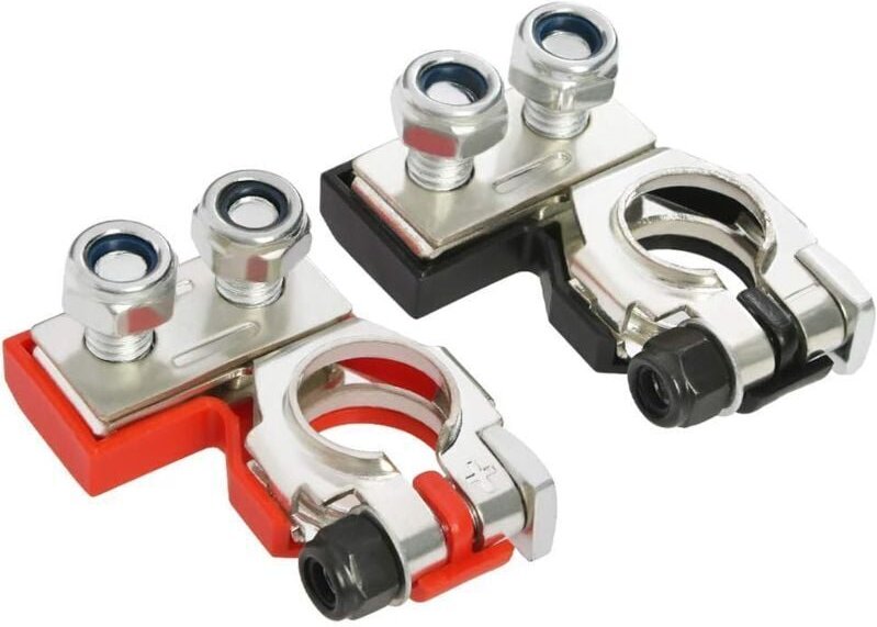 1 Paar Batterieklemmenverbinder, Batterieklemmen, Batteriepfahlkopf, Batterieklemmen, Anschlüsse für Auto, Van, Wohnwage...