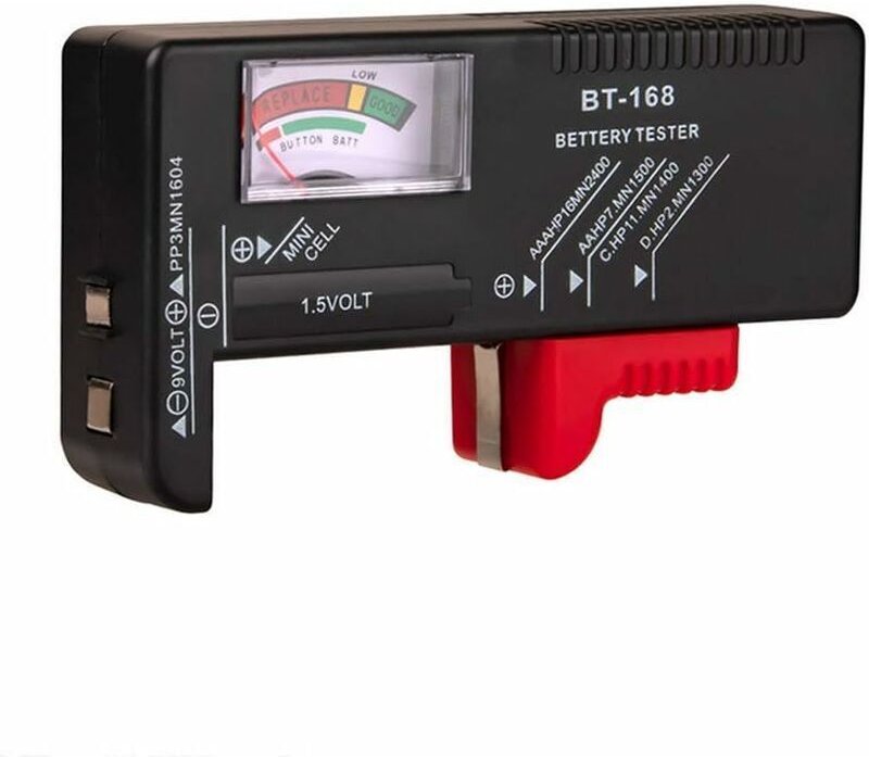 Shining House - Batterietester, Batteriespannungsprüfer, Prüfgerät für AA/AAA/C/D/9 V/1,5 v Knopfzellenbatterien, univer...