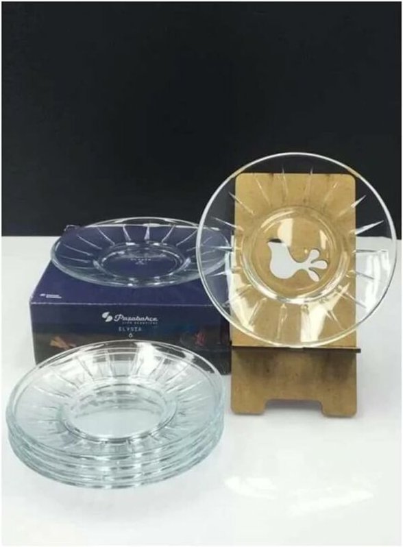 54731 Elsia Teeteller 6er Unterteller transparent - Pasabahce