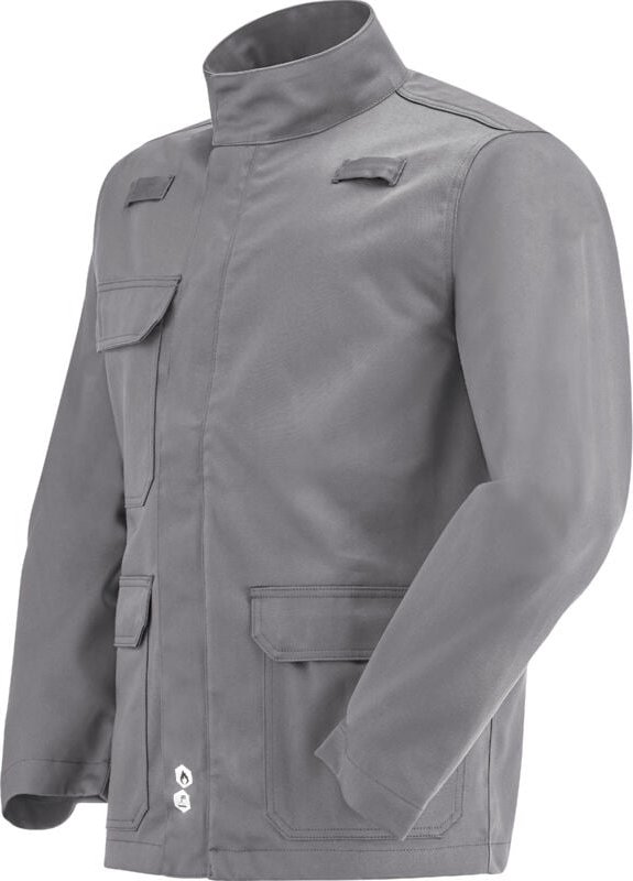 Thumbnail - Lange Grau Stahl Jacke Xl