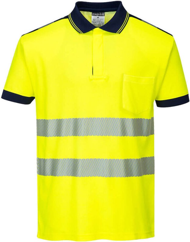 Polo HV PW3 Gelb/Marine L