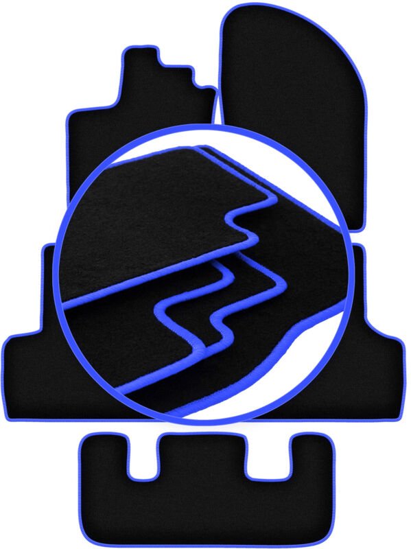 CARLUX-BLUE Auto-Fußmatten für: Dacia Lodgy 7-Sitzer (2012-)