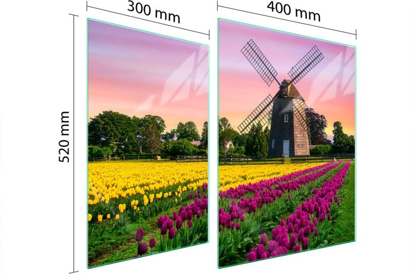 GLASSCHUTZPLATTE FÜR HERD 70x52 MEADOW