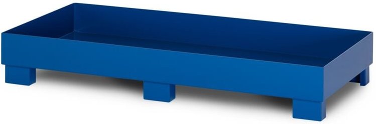 RR Industrietechnik Auffangwanne aus Stahl für 3x 200 Liter Fass ohne Gitterrost RAL 5010 enzianblau