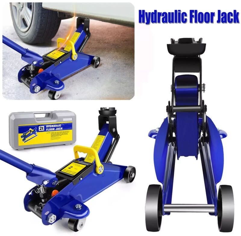 Rangierwagenheber Wagenheber hydraulisch 2 Ton Low Profile flach 3,2cm Höhe inkl. Koffer