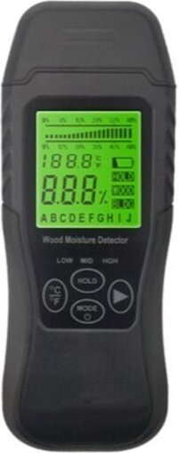 Wandfeuchtetester, Digitaler Feuchtigkeitsdetektor, Holzfeuchtemessgerät, Feuchtigkeitsanalysator für Holzbaustoffe, Bre...