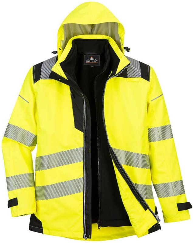 Parka PW3 3-in-1 Hochsichtbarkeit Gelb/Schwarz M