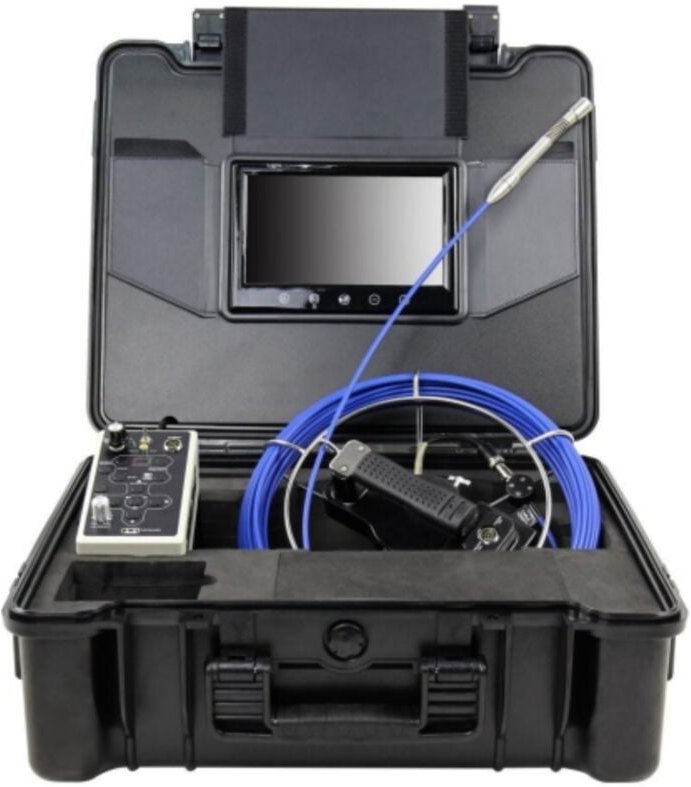 30-m-Rohrinspektionskamera mit Tragekoffer und 9"-LCD-Bildschirm - WA2