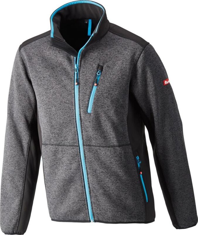 Thumbnail - Strickjacke,Softshell,Gr. S,d-grau-türkis Fortis