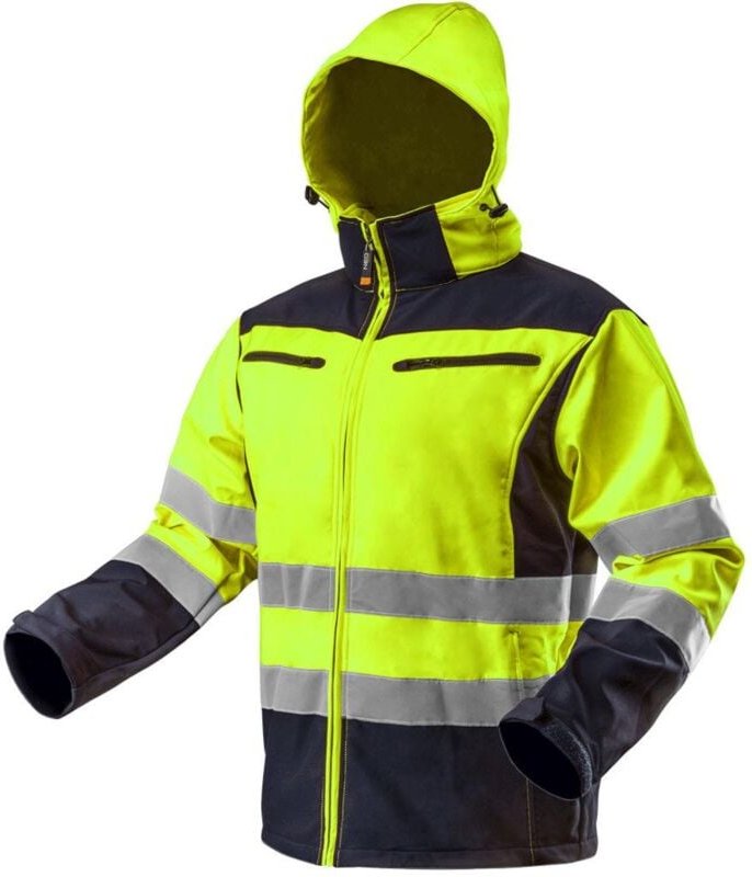 Thumbnail - Softshell-Warnjacke mit Reflektionsstreifen neongelb XXL