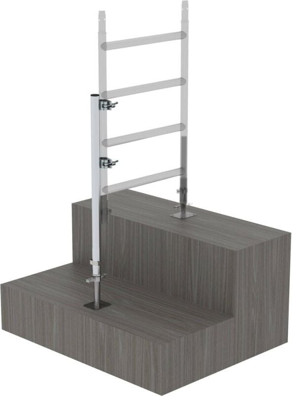 Rahmenverlängerung anklemmbar Verstellbereich 400 mm - 070506 - Günzburger Steigtechnik