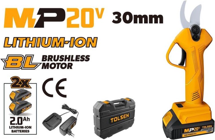 Mp20v Burstenlose Akkuschere + Koffer Und 2 Tolsen-Akkus