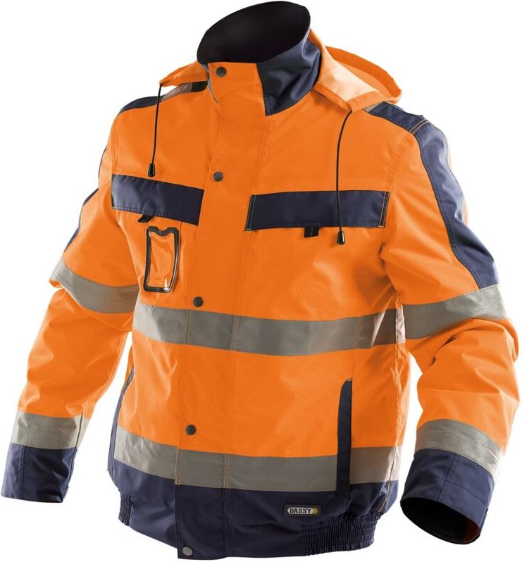 Warnschutz Winterjacke Lima Gr. 3XL neonorange/dunkelblau - Dassy