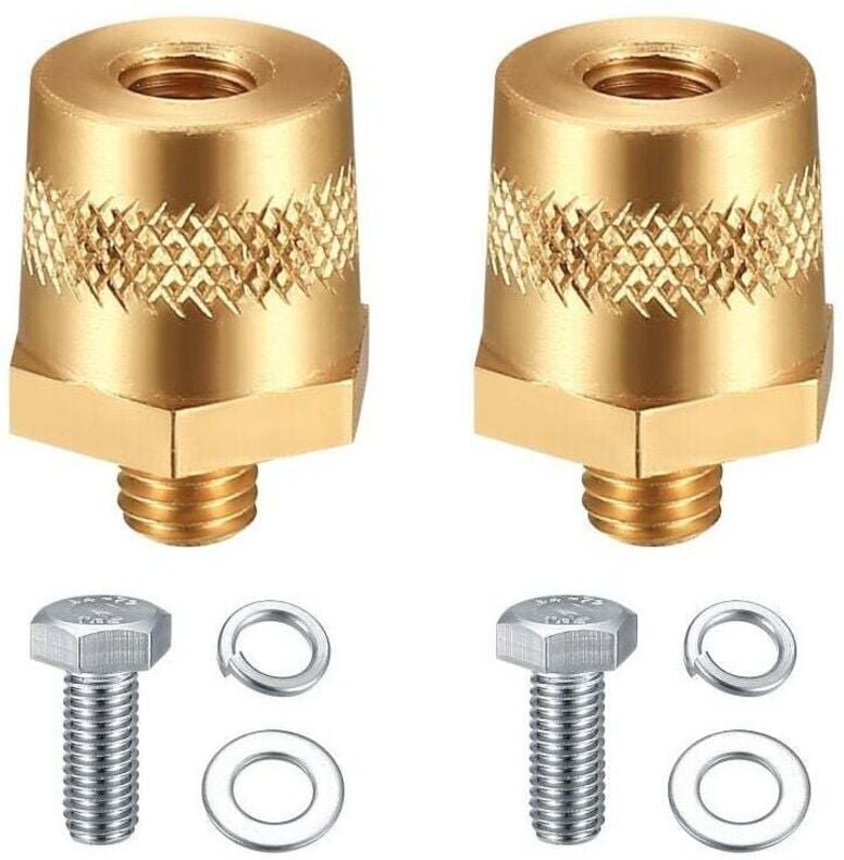 Stück 12-V-Batterieklemme, M8-Batterieklemme, Batterieende für Kfz-Batterieklemmenadapter mit Edelstahlschrauben für LKW...