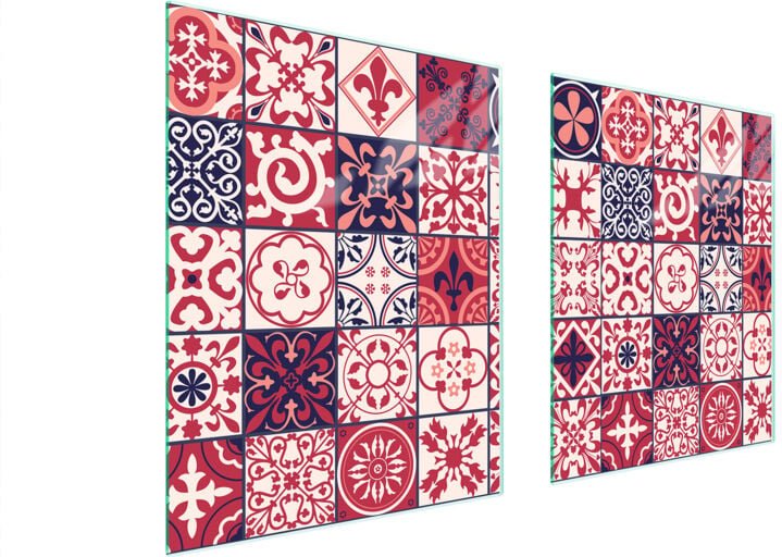 GLASSCHUTZPLATTE FÜR HERD 85x52 MOSAIK