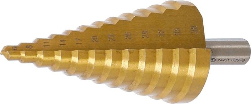 Stufenbohrer titan-nitriert ø 6 - 38 mm