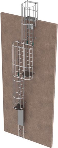 Matisère - Ortsfeste Steigleitern mit Tür - Steighöhe von 11,9 bis 12m - CRINO-SF/104-7872