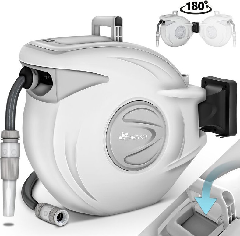 Thumbnail - Schlauchtrommel 30m Wasserschlauchaufroller Automatik Schlauchaufroller Schlauchbox - Tresko