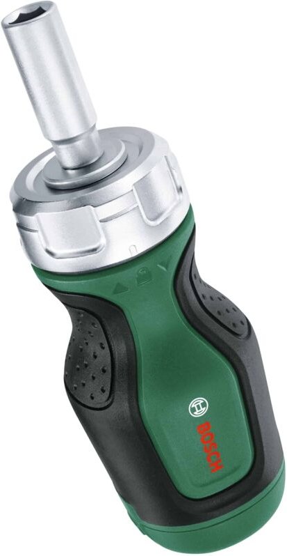 Bosch - Ratschenschraubendreher Stubby (Ratschenschraubendreher mit hohem Drehmoment, Bitmagazin, magnetischer Bithalter...
