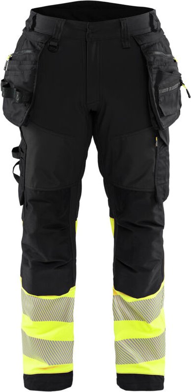 Arbeitssoftshellhose Hochsichtbarkeit Klasse 1 1821 - Schwarz/Gelb XL - FR(48) - SE(C54) - Lang