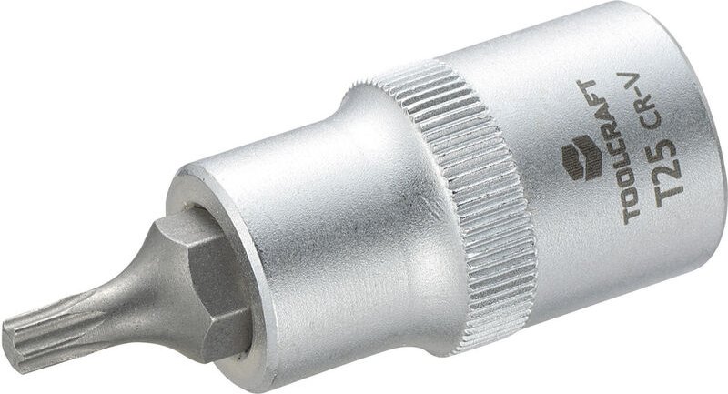 Toolcraft - 816163 Innen-Sechsrund (tx) Steckschlüssel-Bit-Einsatz t 25 1/2' (12.5 mm)