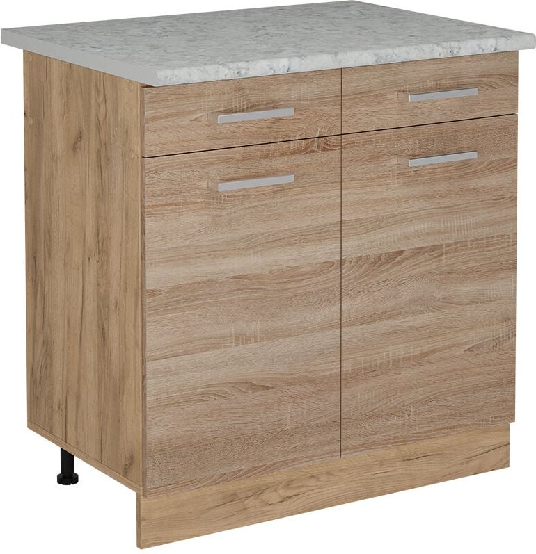 Thumbnail - Vicco - Küchenunterschrank R-Line, Sonoma, 80 cm ap Marmor