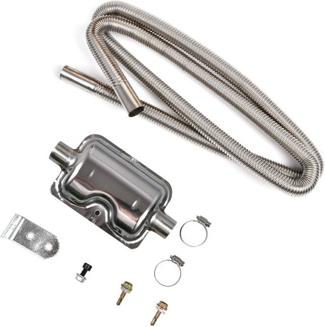 120 cm Auspuffschalldämpfer, Edelstahl-Rohrschalldämpfer für Parkluft-Dieselheizungen, Heizungsset, Autoheizungszubehör