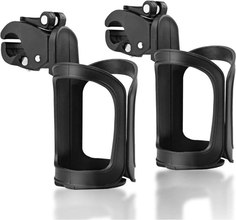 Thumbnail - 2er-Pack um 360 Grad drehbarer Universal-Getränkehalter, verstellbarer, schraubenloser Getränkehalter für Kinderwagen, M...