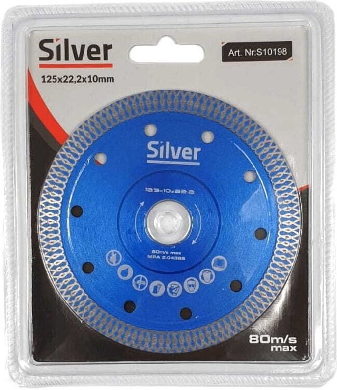 DIAMANTSCHEIBE FÜR GRES-FLIESEN 125x22,2 / SILBER