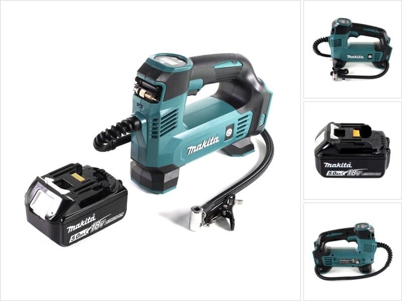 Makita DMP 180 T1 Akku Kompressor 18 V 8,3 bar + 1x Akku 5,0 Ah - ohne Ladegerät