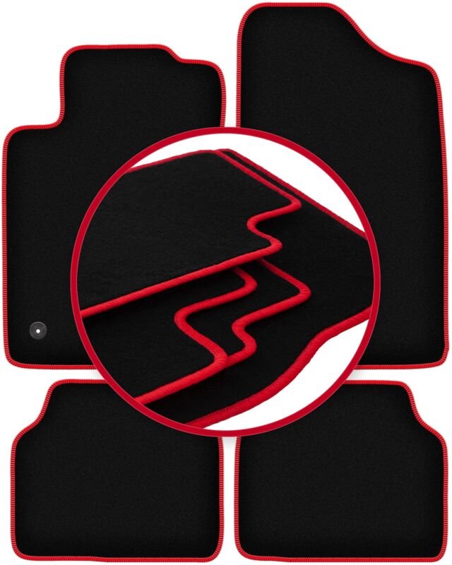 CARLUX-RED Autofußmatten für: Peugeot 405 Limousine, Kombi, Break (1987-1996)